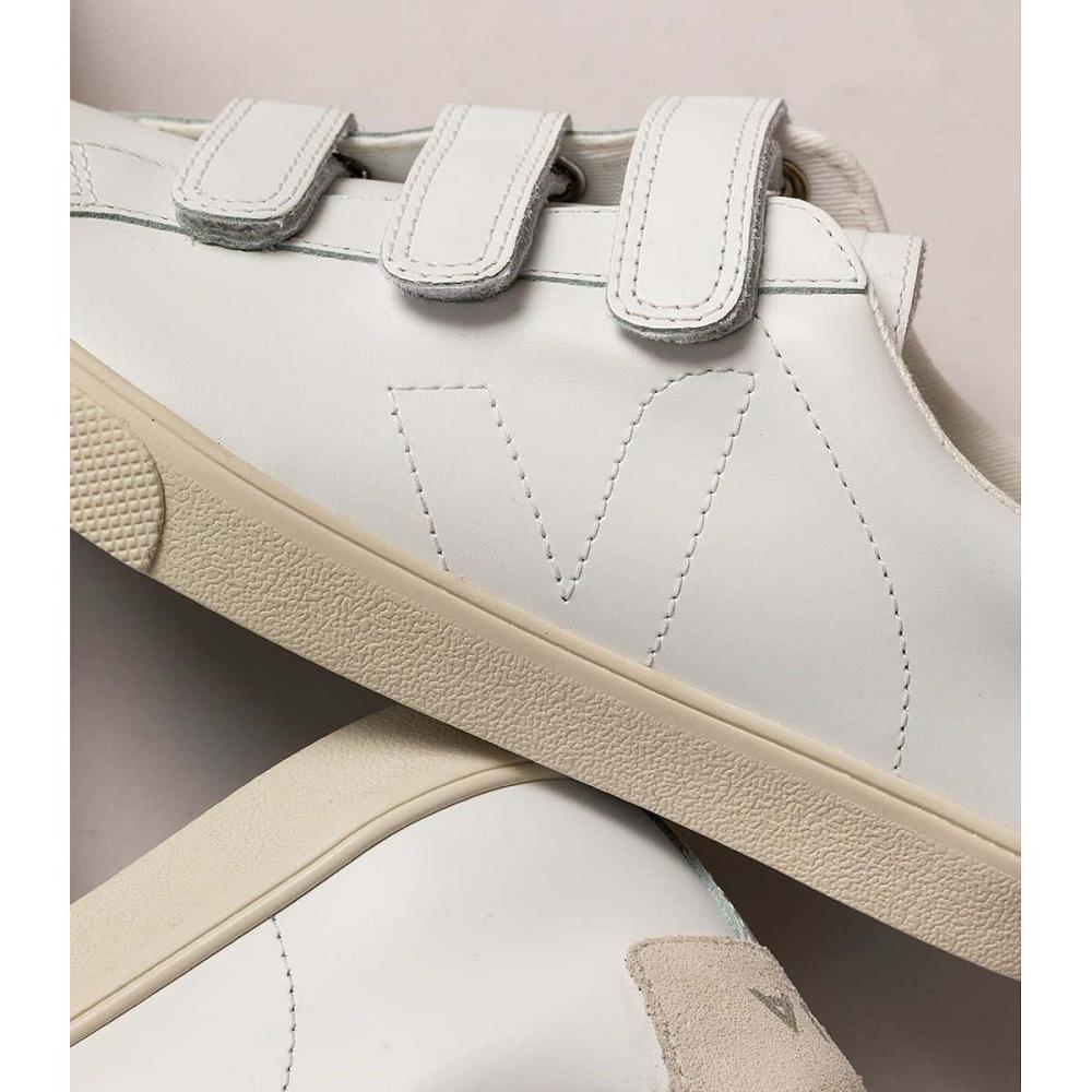 Veja 3-LOCK LEATHER Women's Sneakers White | NZ 613BEX